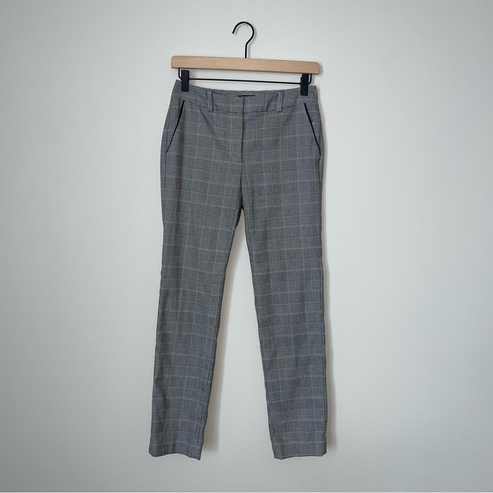 Low Rise Plaid‎ Slim Fit Tailored Pants